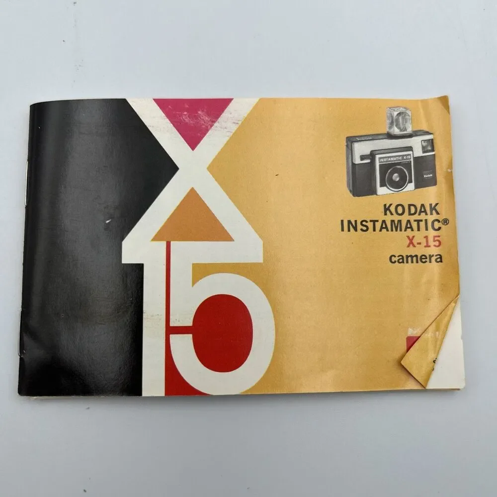 Vintage Kodak Instamatic X-15 126 Film Camera w/ Case & Manual Untested USA